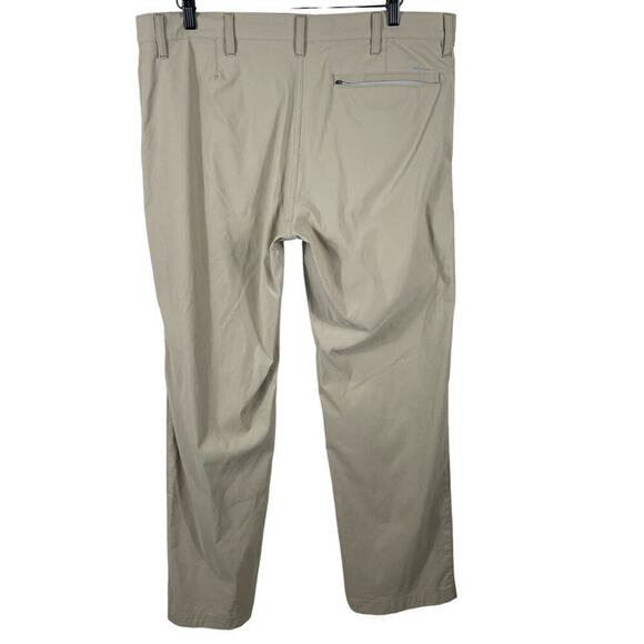 Eddie Bauer Men's 38x32 Khaki Nylon Pants Camping Outdoor Hiking Golf - Picture 2 of 8
